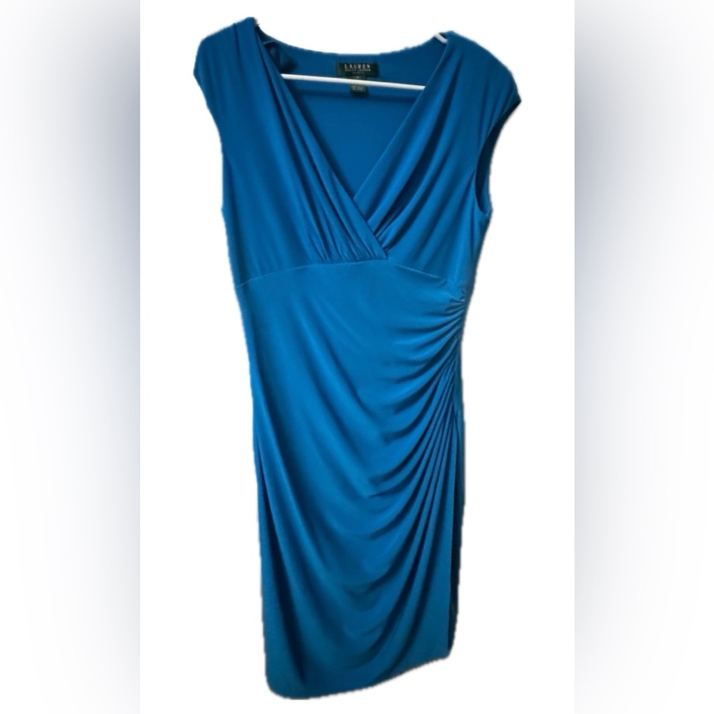 Lauren Ralph Lauren Asymmetrical Blue Dress